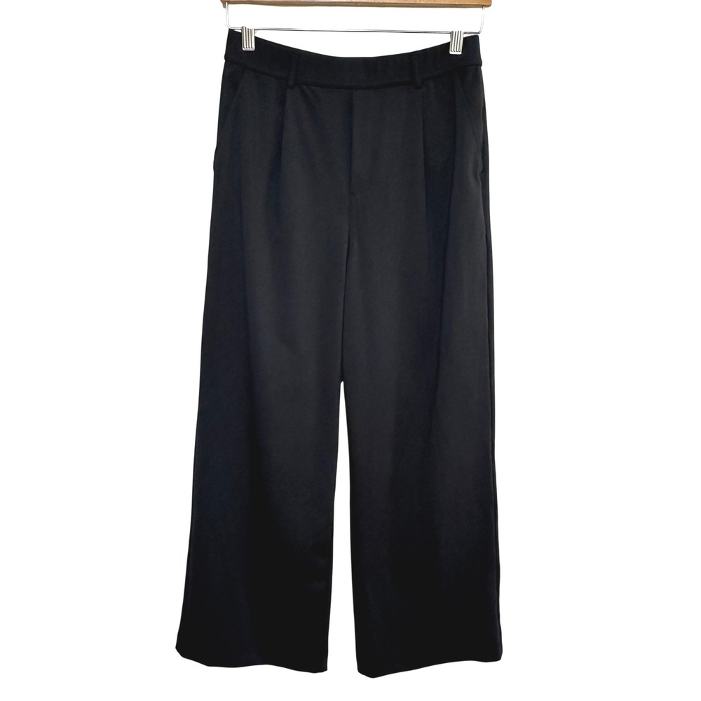 Halara High Waisted Wide Leg Trouser Pants Womens Medium Black‎ Relaxed Office